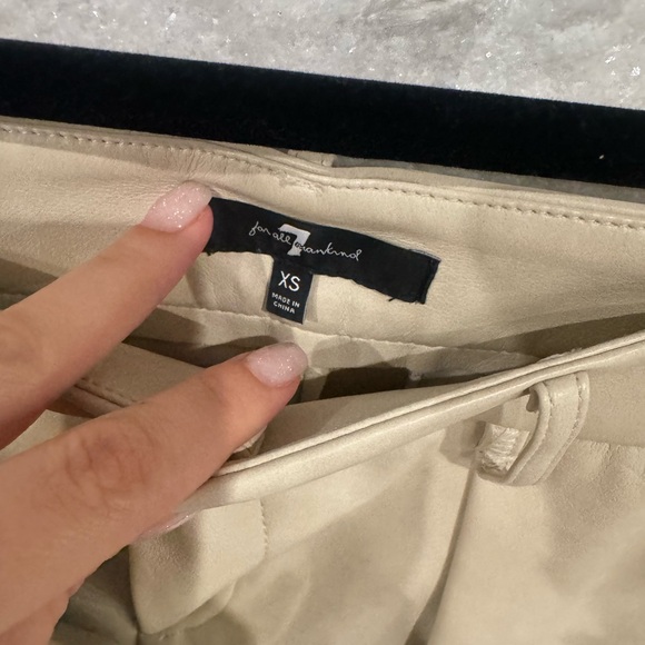 7 for all mankind short set size XS faux leather - Picture 5 of 8